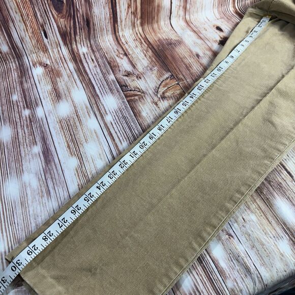 Lands End MID RISE SLIM Sz 18 Tan Corduroy High Rise Pants Slacks Trouser 39x30 - Picture 7 of 12